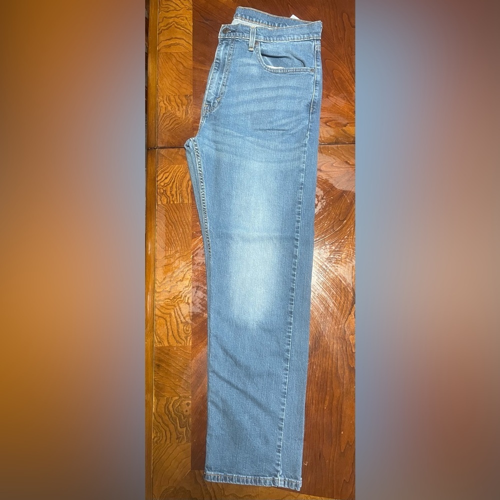 Levi's 505 Regular Fit Jeans Men's W36 L32 Light Wash Straight Leg Denim